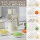 preview thumbnail 5 of 13, COOK WITH COLOR Rotary Cheese Grater with Handle Counter Suction Base 5 Blade Cheese Shredder Vegetable Chopper and Mandolin