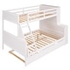 Pine Wood Twin over Full Bunk Bed with Trundle and Separable Design ...