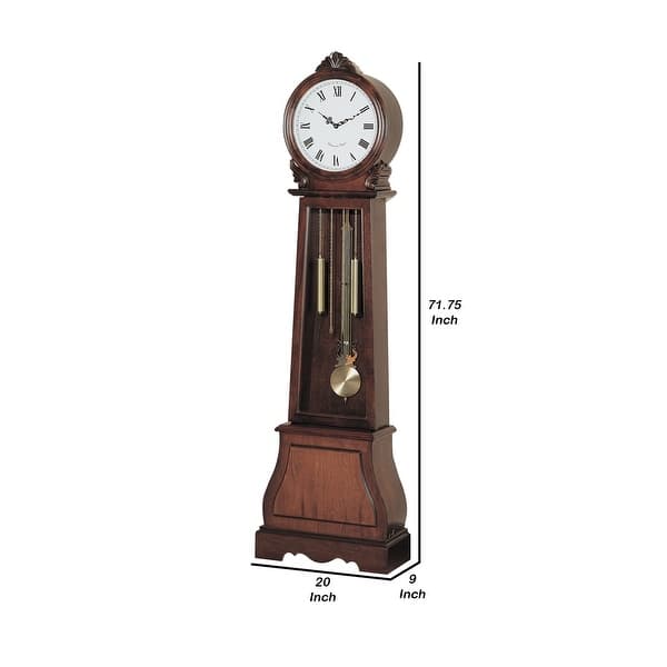 Brown Traditional Grandfather Clock with Chime
