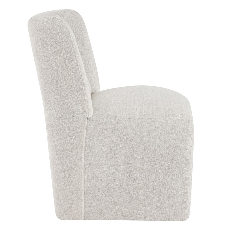 Spruce & Spring Iris Modern Upholstered Fabric Dining Chair with Casters