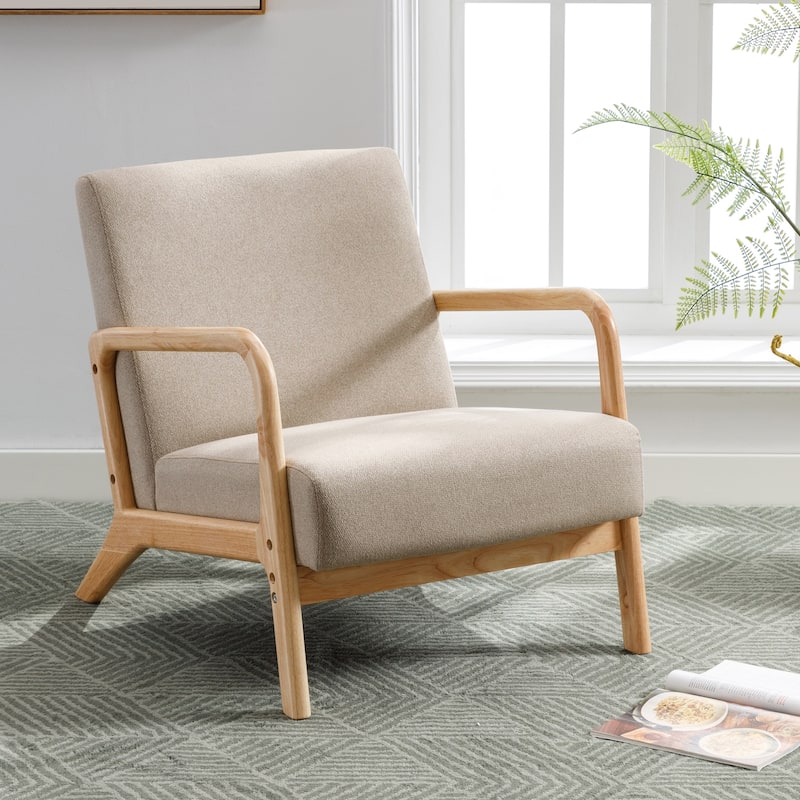 Lounge Accent Chair with Solid Wood Frame