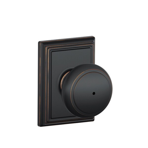 Schlage F40 AND 716 ADD Addison Andover Privacy Knob, Aged ...