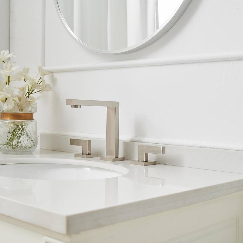 WIZ 8 in. Widespread Double Handle Bathroom Faucet With Pop-up Drain