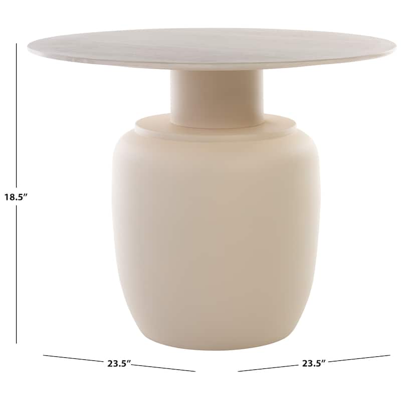 SAFAVIEH Home Kielh Tall Ceramic Side Table - 24"W x 24"D x 19"H