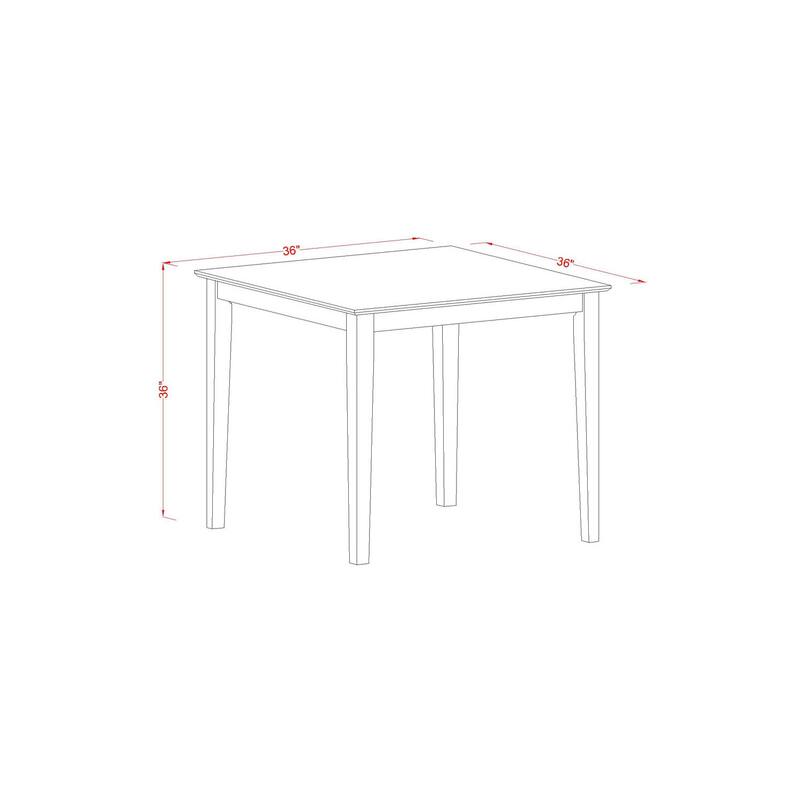 Counter Height Table Set - 3 Piece Dining Set with Stools - Mahogany Finish - Kitchen Island Table