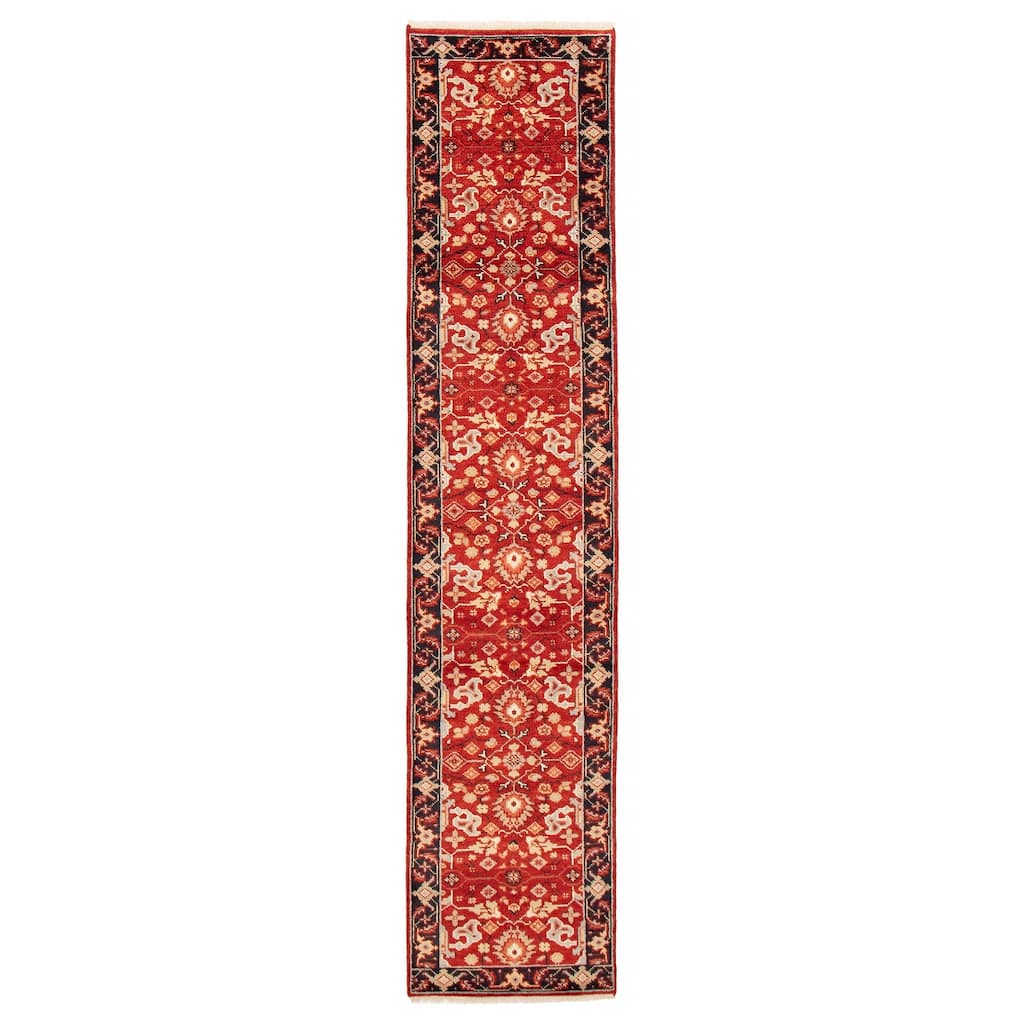 ECARPETGALLERY Hand-knotted Serapi Heritage Red Wool Rug - 2'7 x 12'2