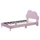 preview thumbnail 7 of 13, Twin Size Upholstered Cloud-Shape Bed,Velvet Platform Bed w/Headboard