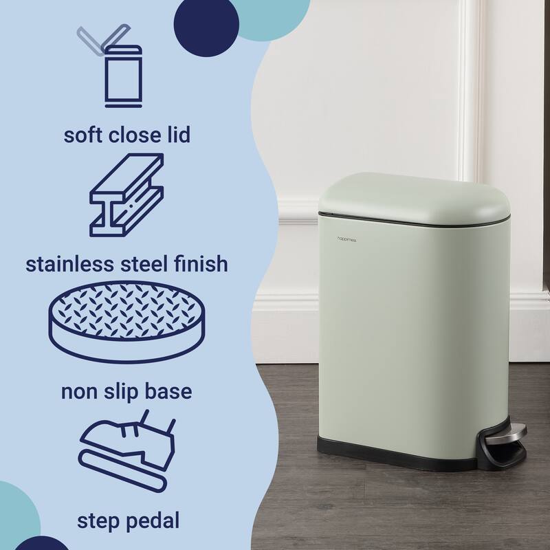 happimess Roland Mini Step-Open Trash Can