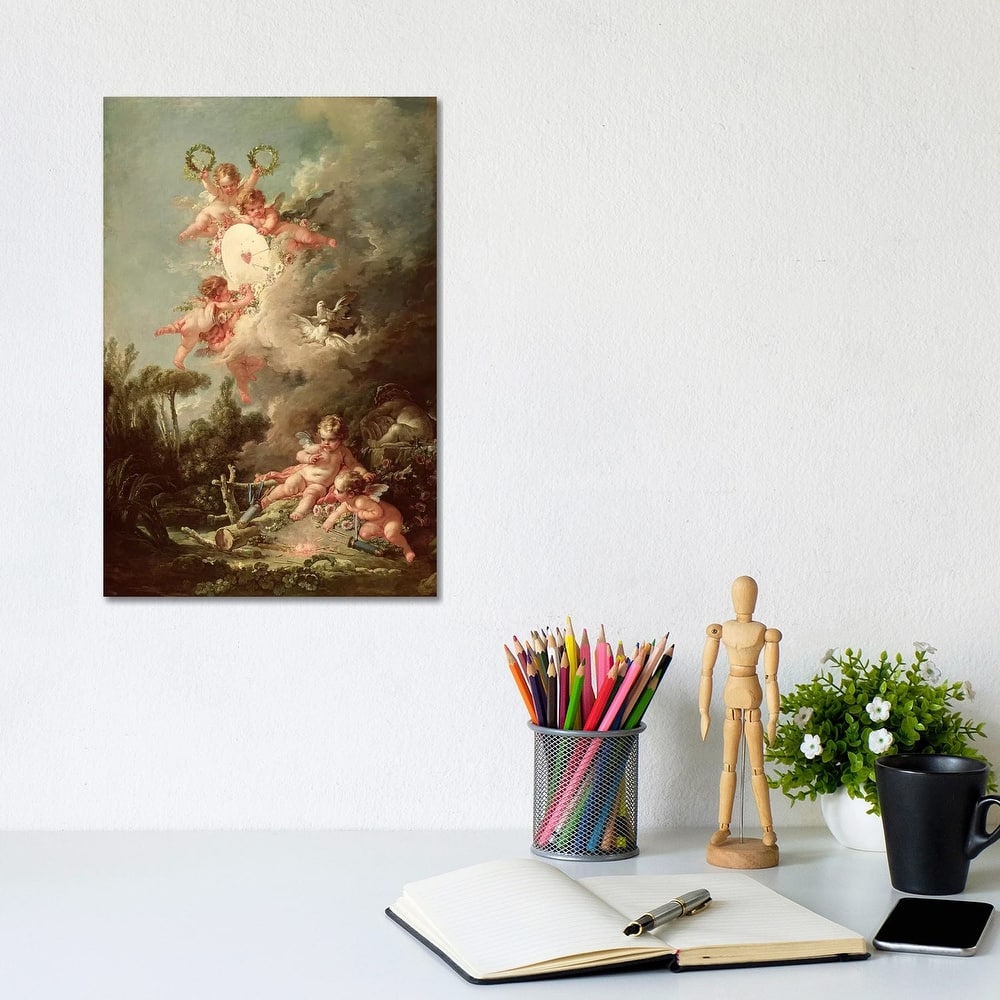 iCanvas "Cupid's Target, from 'Les Amours des Dieux', 1758 " by Francois Boucher Canvas Print
