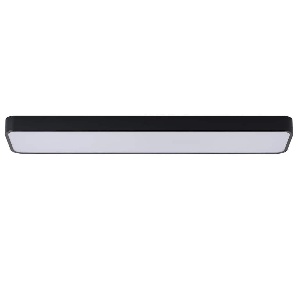 Modern Matte Black LED Flush Mount Ceiling Light 48W for Kitchen Living Room Bedroom - N/A