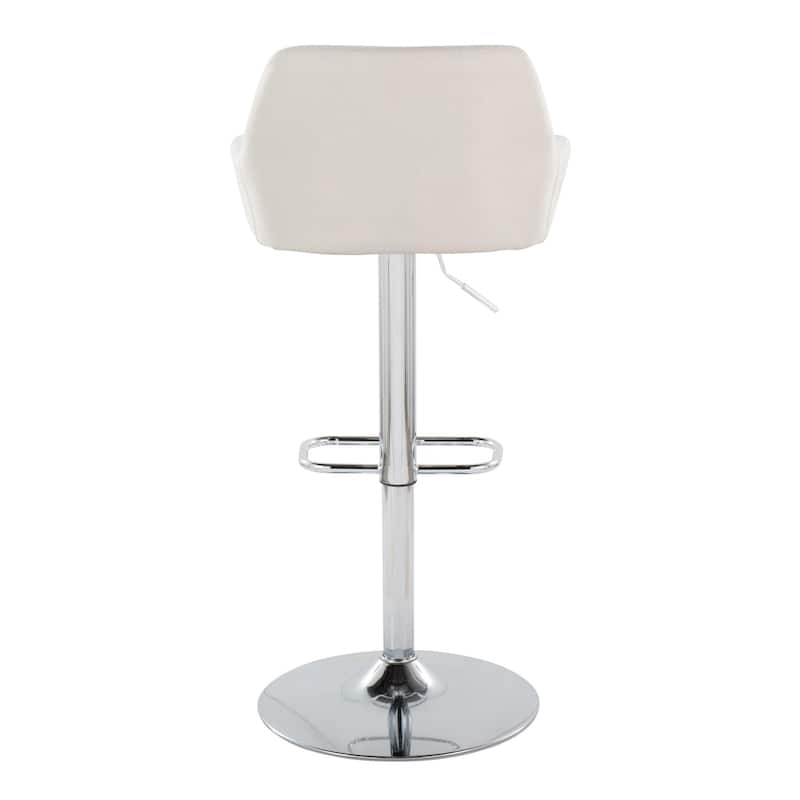 Porch & Den Galotti Adjustable Bar Stool with Rounded Rectangle Footrest (Set of 2)