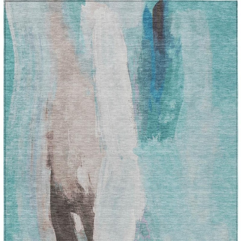 HomeRoots Abstract Transitional Rectangle Outdoor Rug
