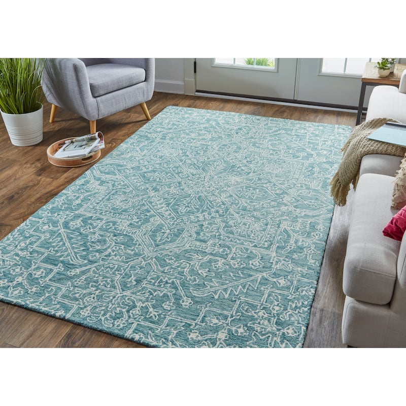 Grand Bazaar Natal Hand Tufted Medallion Transitional Area Rug