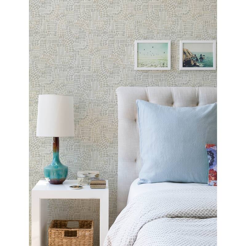 A-Street Prints Wanderer Dove Mosiac Wallpaper