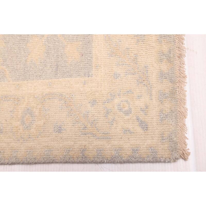 ECARPETGALLERY Hand-knotted Finest Oushak Grey Wool Rug - 3'1 x 5'0