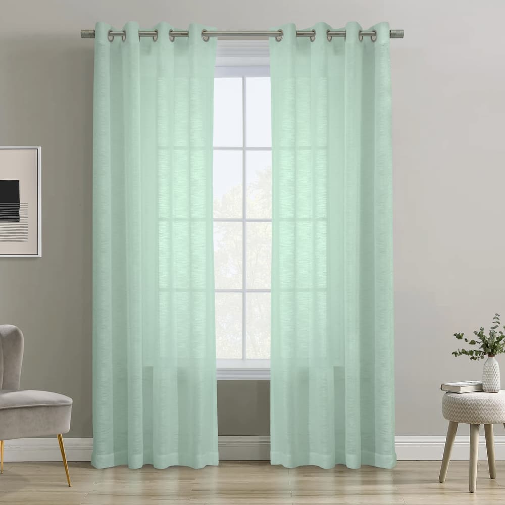 Boucle Sheer Grommet Curtain Panel