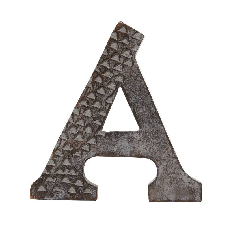 Wood Traditional Decorative Sign (Set of 6) - S/6 8"H