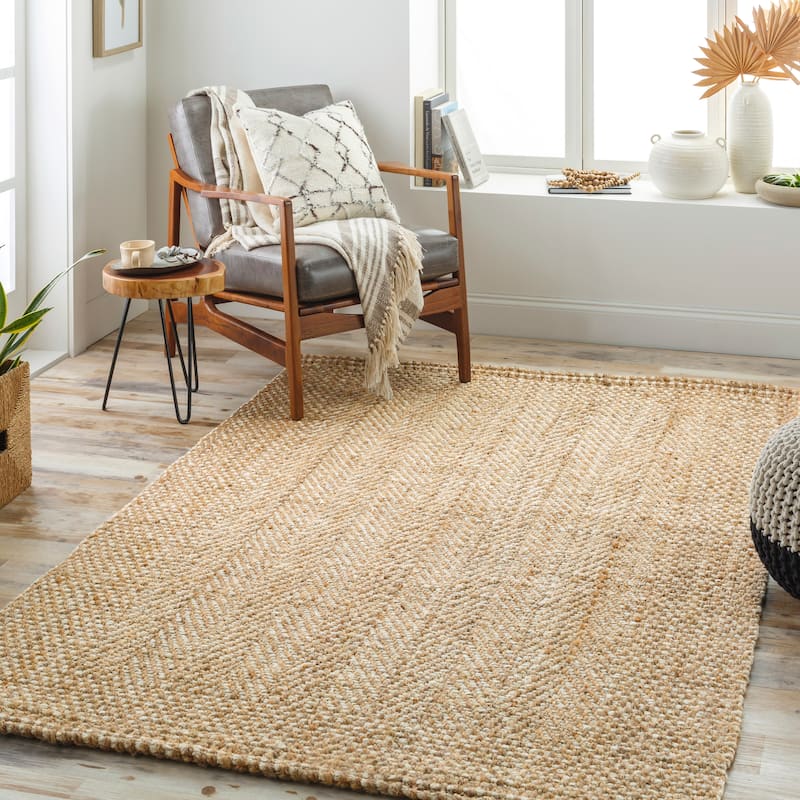 Livabliss Bahava Bohemian Handmade Jute Area Rug - Natural - 7' 6" x 9' 6"