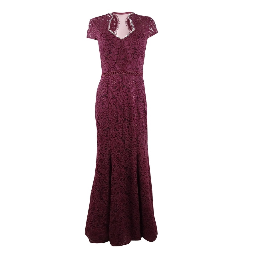 js collections scalloped lace mermaid gown