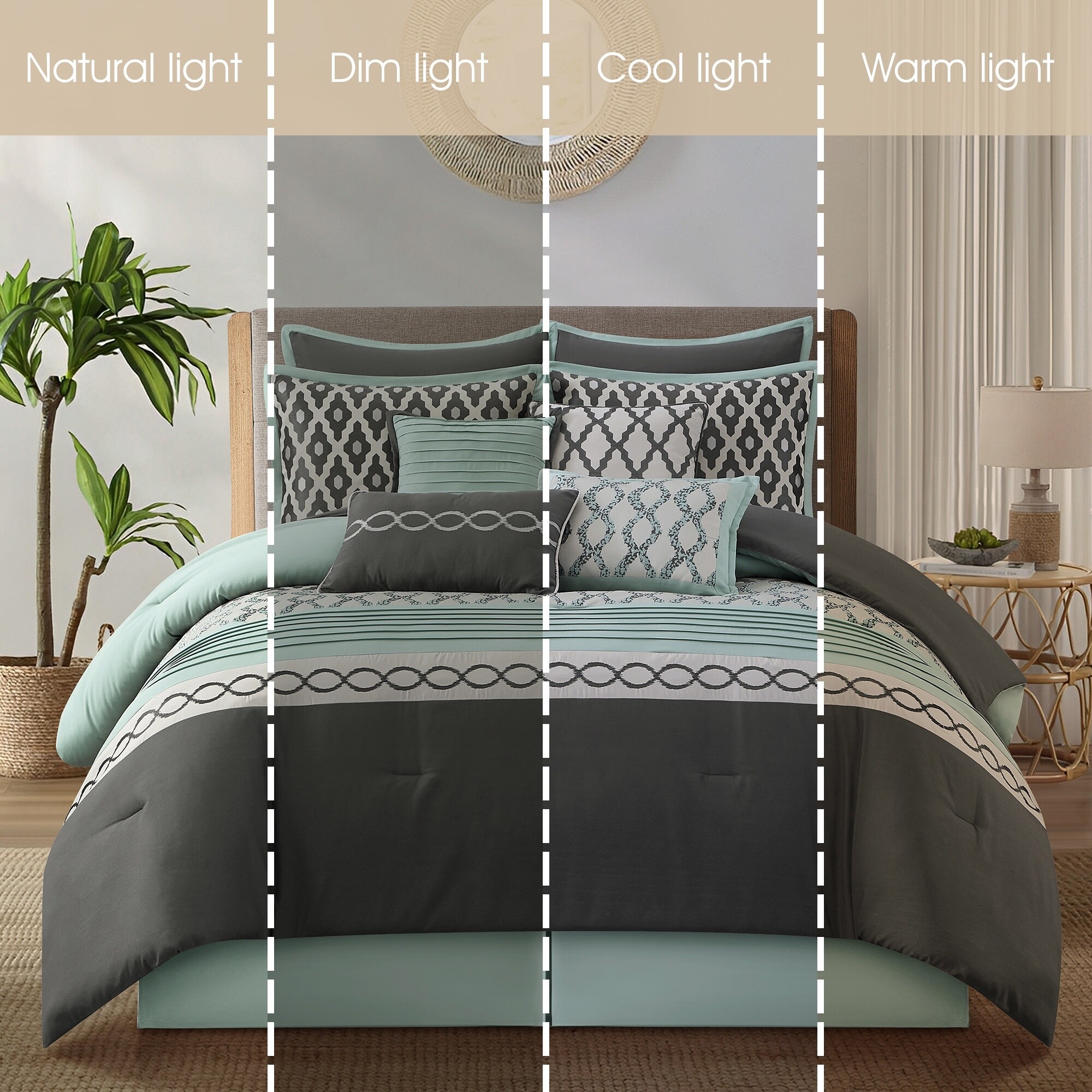 Nanshing Calvin Luxury10-Piece Geometric Comforter Set - On Sale