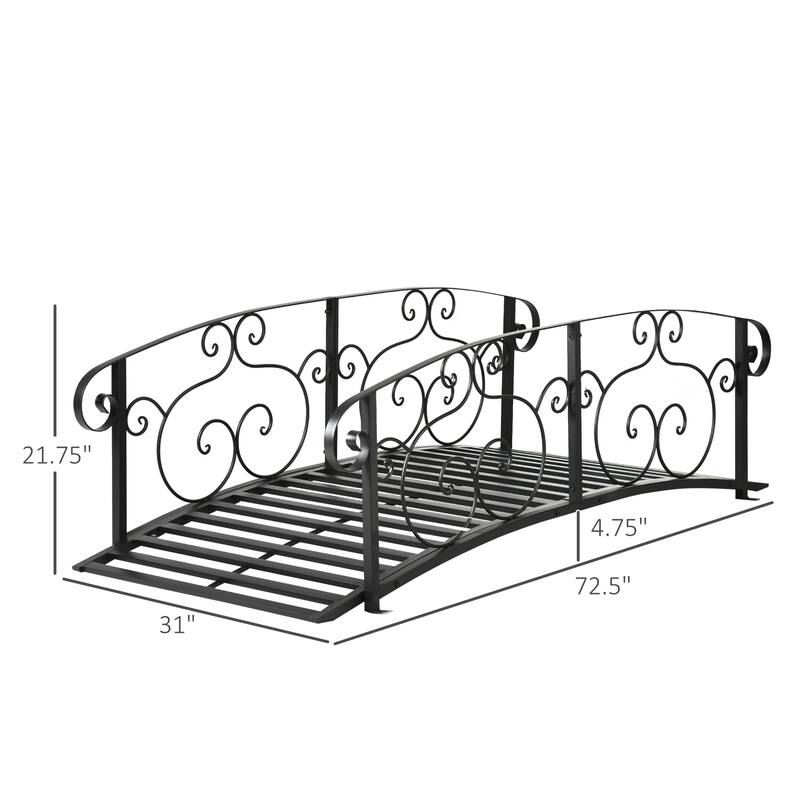 Metal Arch Backyard Garden Bridge