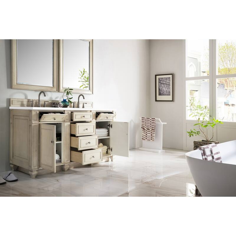 James Martin Vanities 157-V60D-3WZ Bristol 60" Free Standing Double