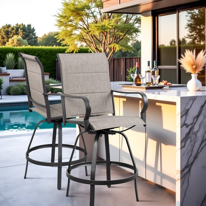 Futzca Patio Swivel Bar Bistro Set or Swivel Bar Stools