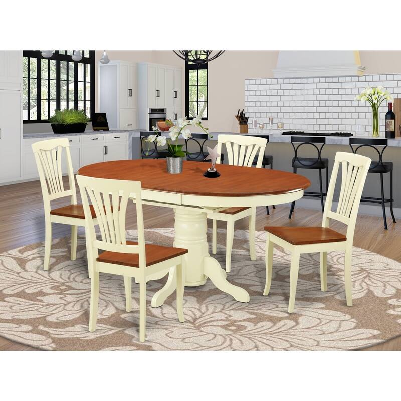 Elegant 5-Piece Dining Set - Victorian Style Table & Chairs for Kitchen or Dining Room