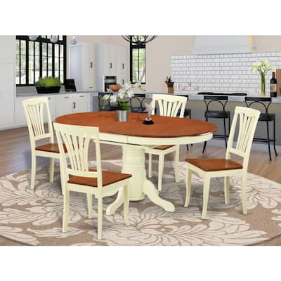 Elegant 5-Piece Dining Set - Victorian Style Table & Chairs for Kitchen or Dining Room