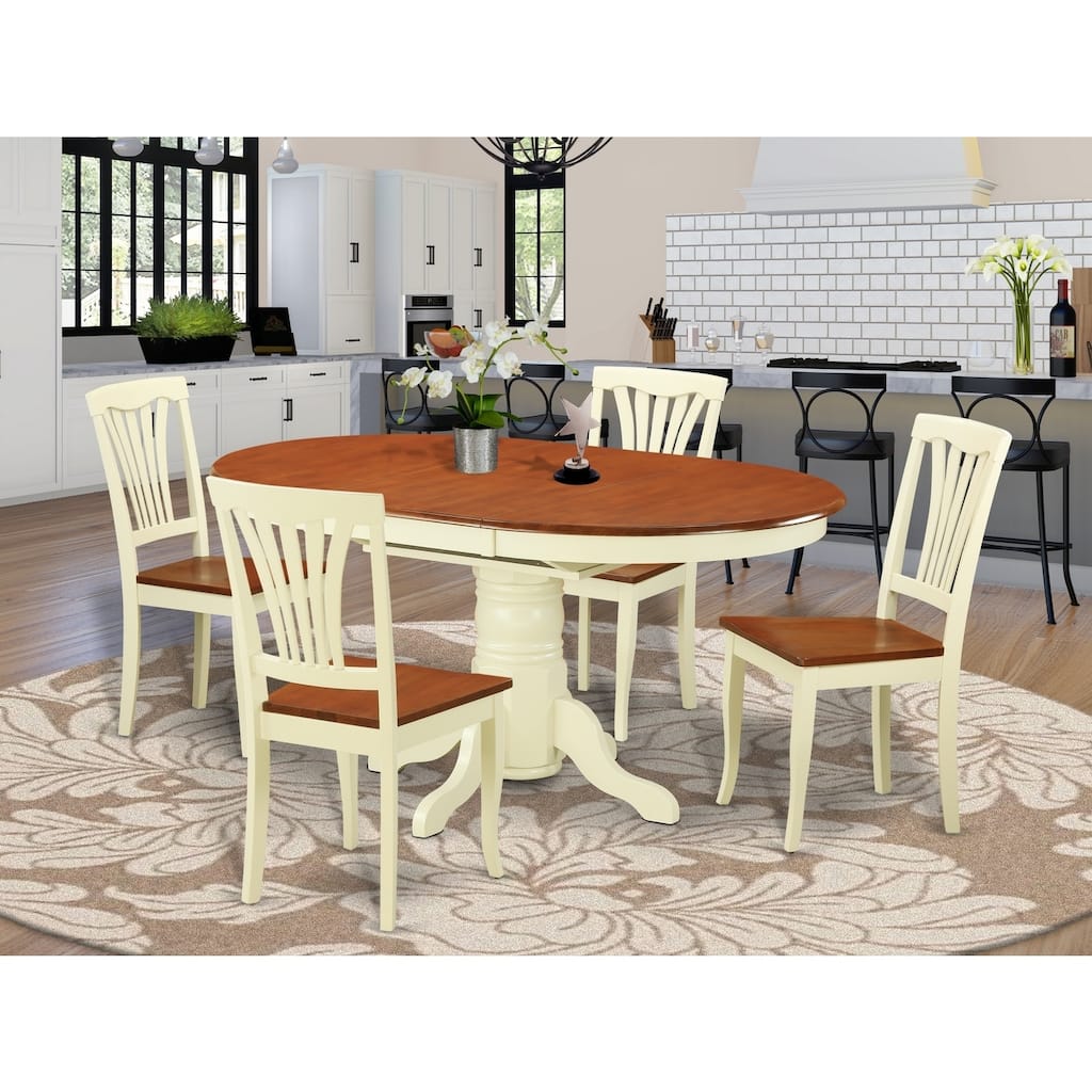Elegant 5-Piece Dining Set - Victorian Style Table & Chairs for Kitchen or Dining Room