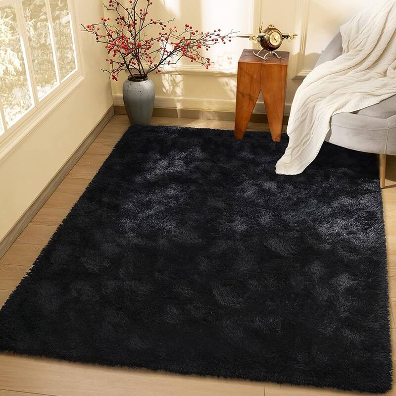 Rugs for Bedroom Long Plush 4x6 Feet Area Rug,Black Bed Bath & Beyond