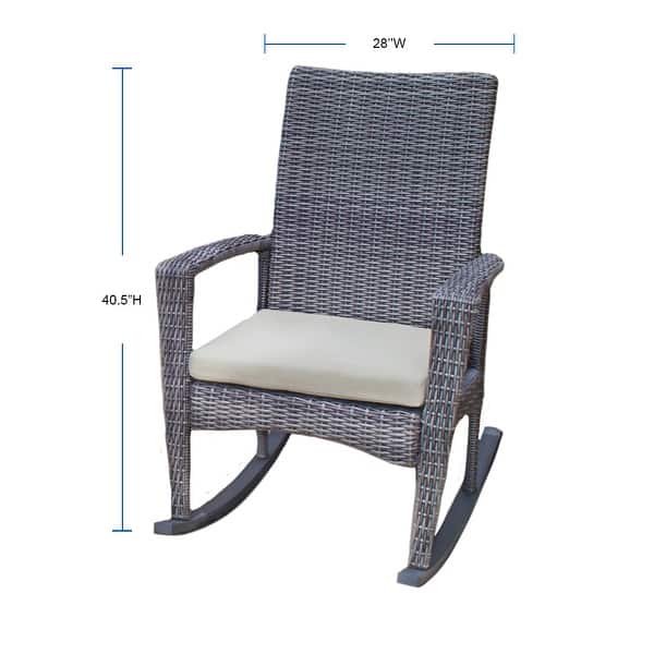 Bayview Outdoor Rocking Chair with Cushion - Bed Bath & Beyond - 20223494
