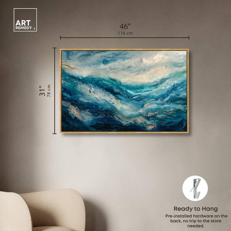 Jeweled Waters Canvas by Art Remedy
