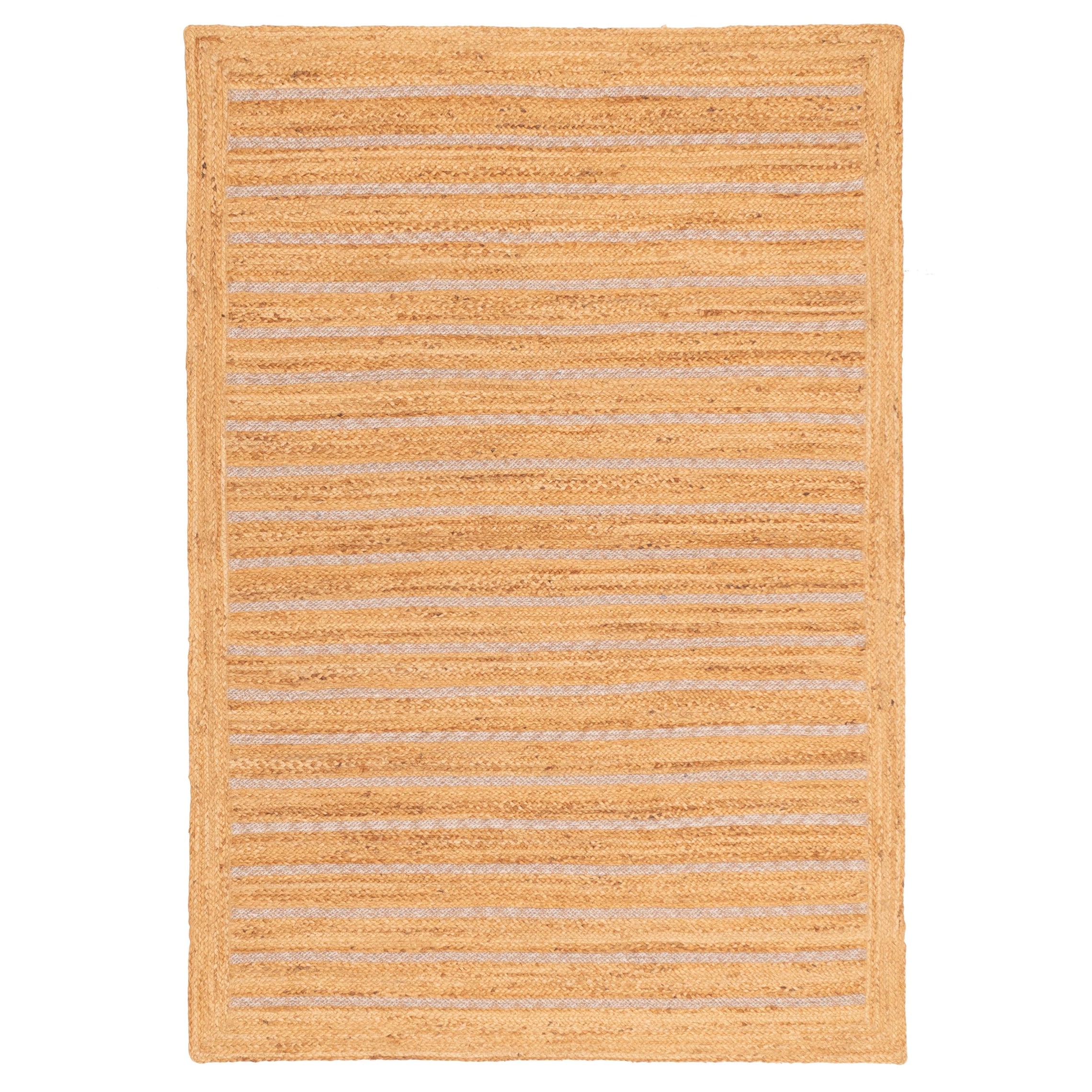 ECARPETGALLERY Braided Weave Palas Denizli Tan Jute Rug - 5'3 x 7'10