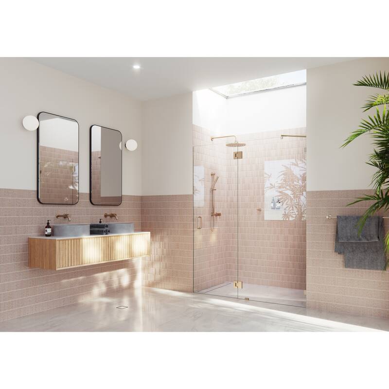 Glass Warehouse 78" x 56.75" Frameless Shower Door - Glass Hinge