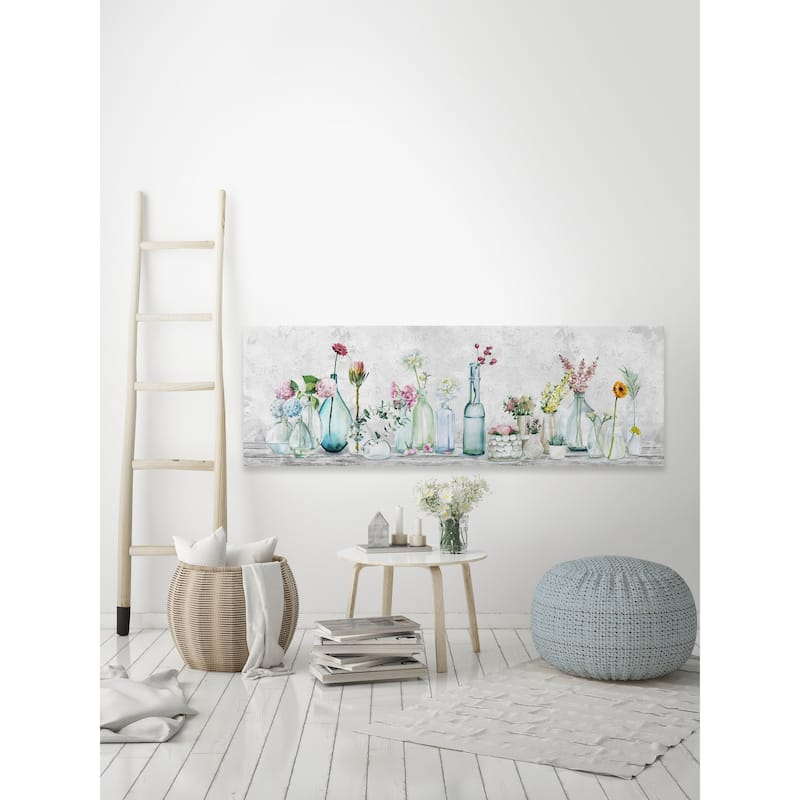 'Series of Colorful Flowers' Painting Print on Wrapped Canvas