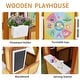 preview thumbnail 6 of 6, Outdoor Playhouse for Kids Wooden Cottage with Working Doors Windows