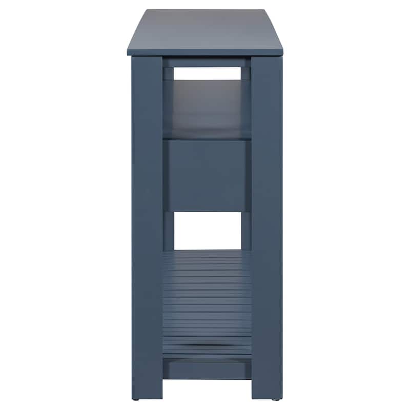 Console Table Entryway Table with Drawers and Open Shelves