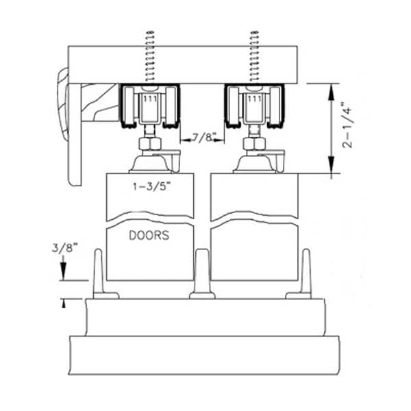 Sliding Closet Bypass Doors / Mela 7001 Matte White / Rails Hardware