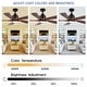 preview thumbnail 152 of 157, YUHAO SylvanAir Modern 52 in. Flush Mount Outdoor/Indoor Ceiling Fan with 3 Solid Wood Blades and DC Reversible Motor