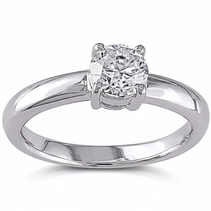 Miadora Signature Collection 14k White Gold 1ct TDW Certified Diamond Solitaire Engagement Ring
