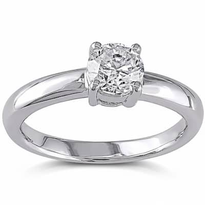 Miadora Signature Collection 14k White Gold 1ct TDW Certified Diamond Solitaire Engagement Ring