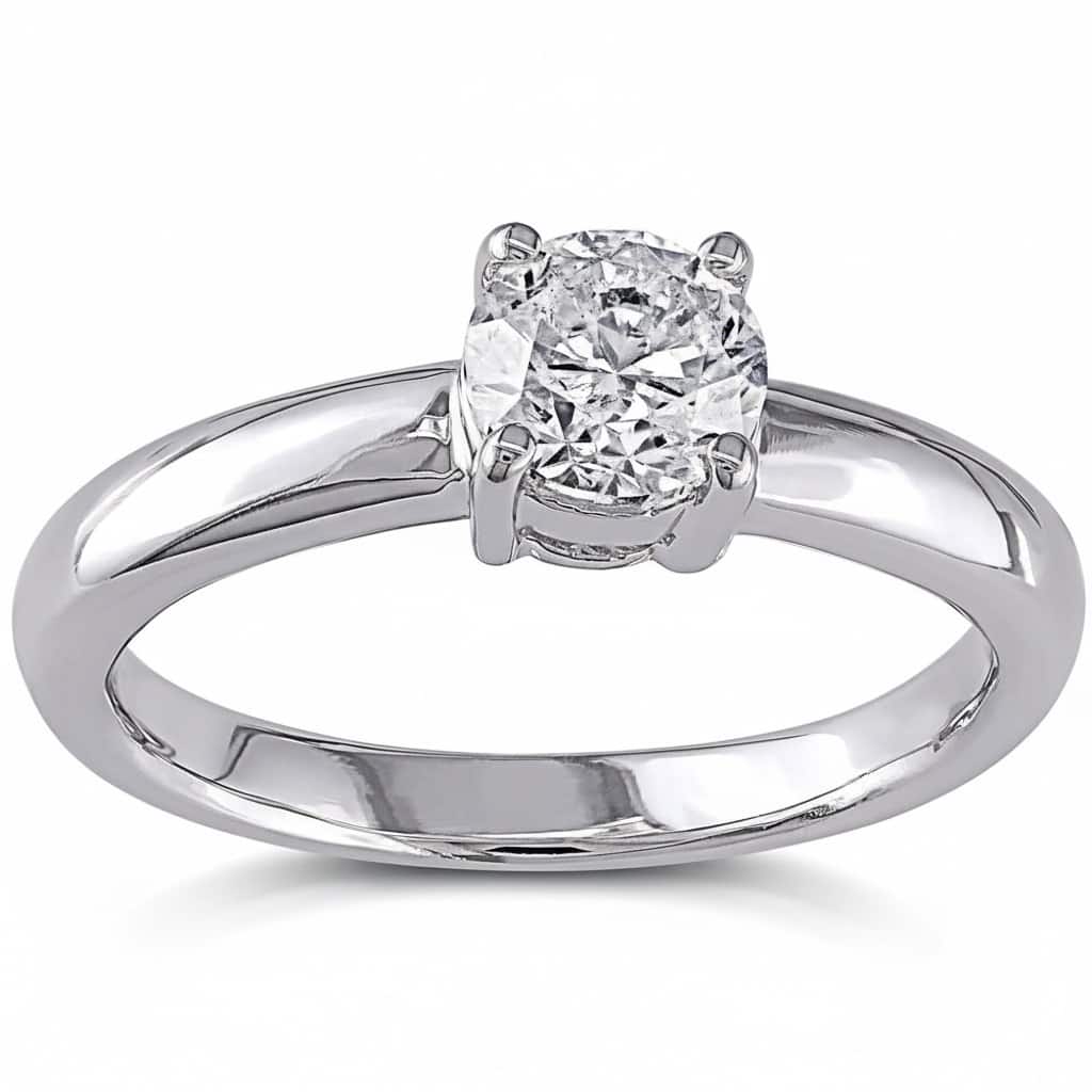 Miadora Signature Collection 14k White Gold 1ct TDW Certified Diamond Solitaire Engagement Ring