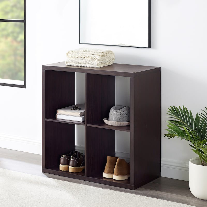 Four Cube Storage Cabinet - 30" - Espresso Brown