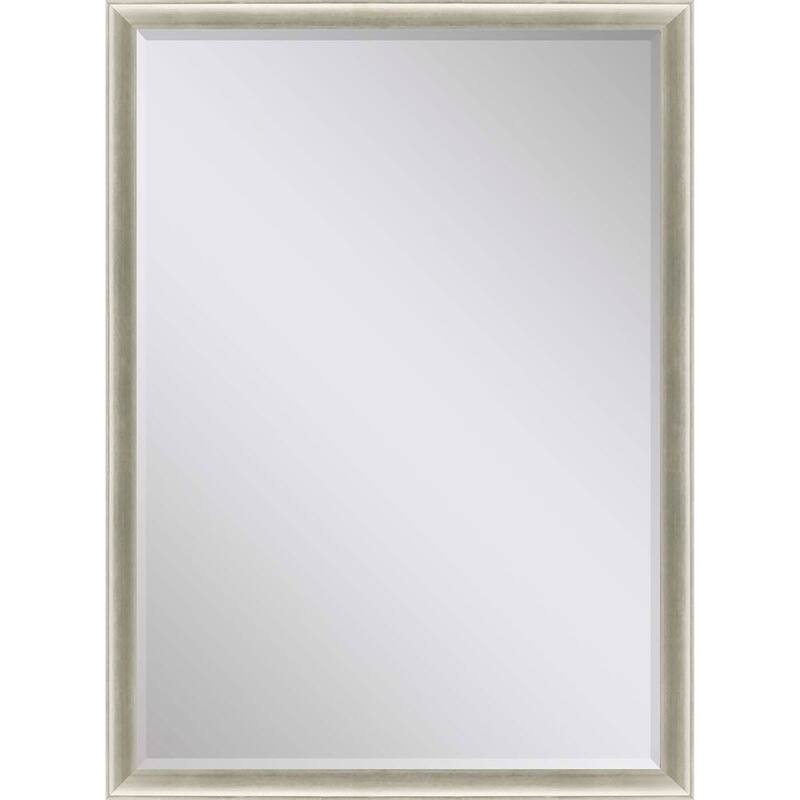 HomeRoots 40" Silver Wood Accent Mirror - 28.00 in. x 40.00 in. x 3.00 in.