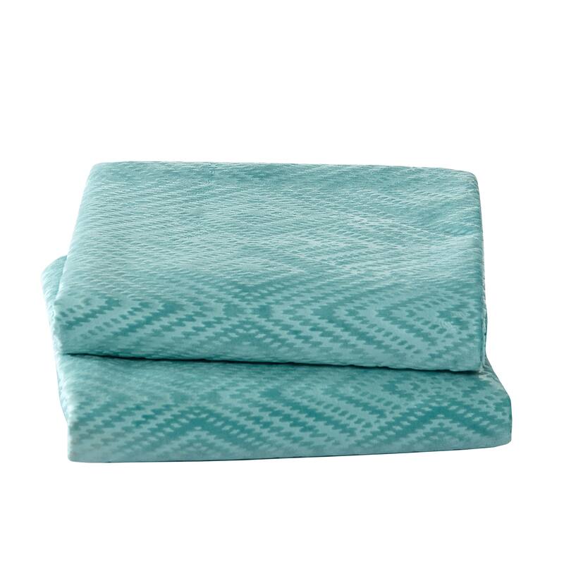 Tonopah Ikat Velvet Throw Pillow Cover Set, NO INSERT