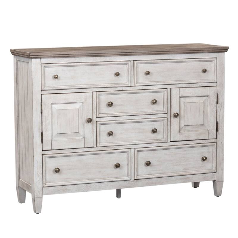 Heartland Antique White Tobacco 2 Door 6 Drawer Chesser