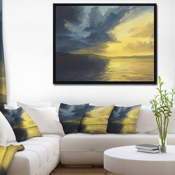 Shop Designart Sunset Of Light And Shadows Landscape Painting