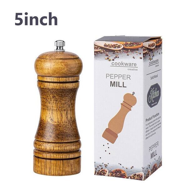 Oak Wood Hand Crank Pepper Mill On Sale Bed Bath & Beyond 39525031