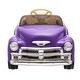 preview thumbnail 24 of 58, Vintage Chevrolet 3100 12V Ride-On Truck for Kids with Parental Remote, USB, and Music 鈥 Purple